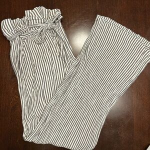 Elan Monochrome Striped Trousers